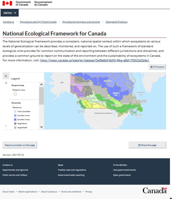National Ecological Framework for Canada