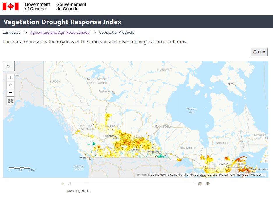 Picture of Vegetation Drought Response Index 